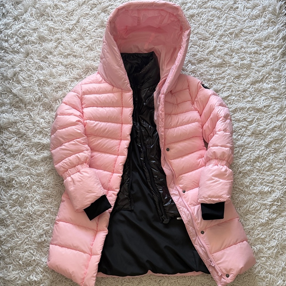 Appaman Pink Kids Hooded Long Puffer Coat